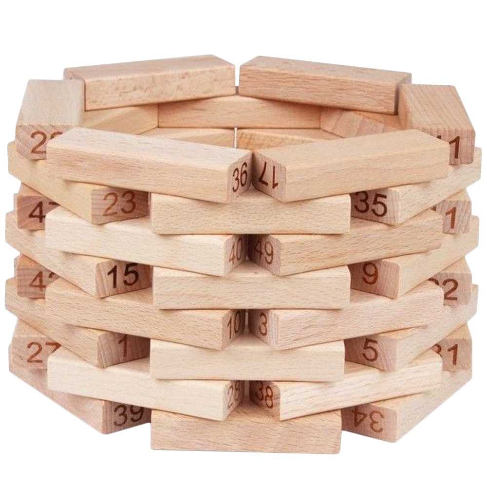 Joc De Lemn Natur, 54 Piese, Turnul Cazator 2522
