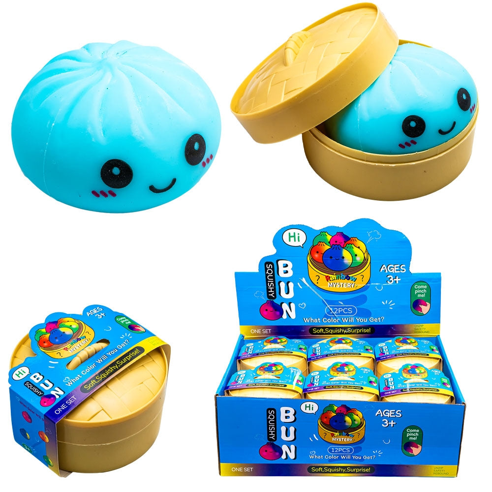 Jucărie antistres Squishy Dumpling pastel în coșuleț XFY-007D