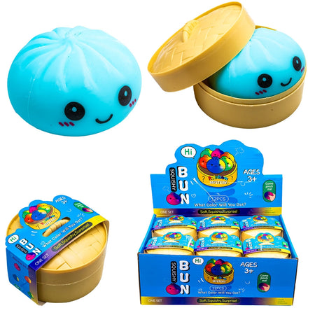 Jucărie antistres Squishy Dumpling pastel în coșuleț XFY-007D
