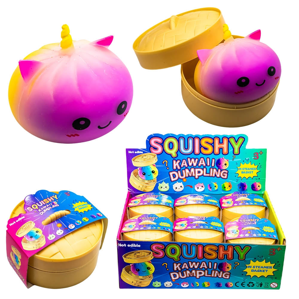 Jucărie antistres Squishy Dumpling unicorn cu coșuleț XFY-007H