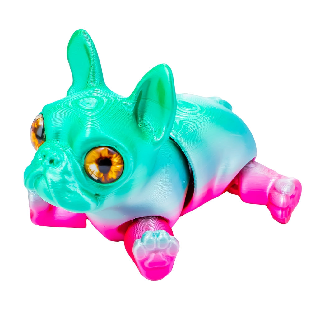 Jucărie Cățel 3D, 11 cm articulată, antistres, multicolor 28718-16