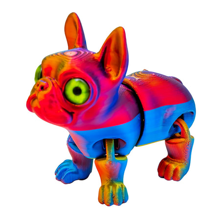 Jucărie Cățel 3D, 11 cm articulată, antistres, multicolor 28718-16
