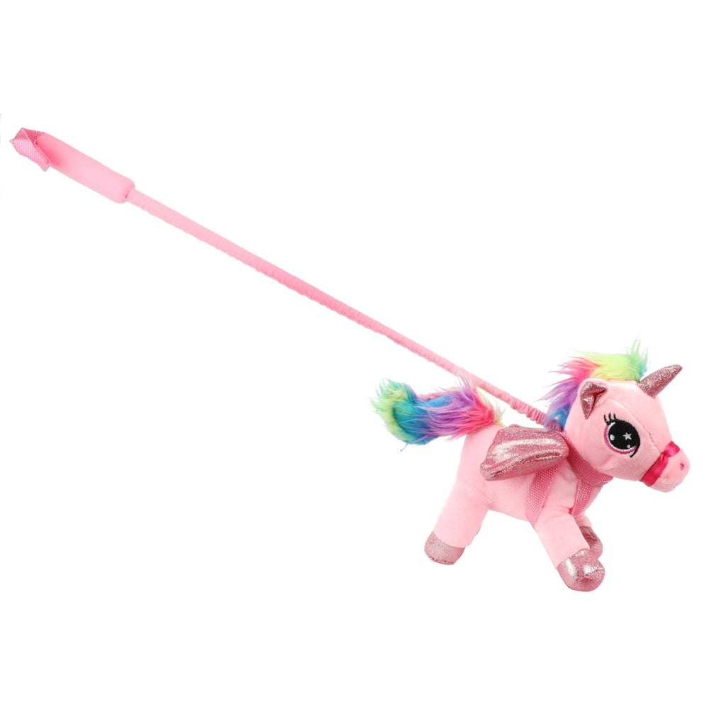 Jucărie de plus unicorn cu baghetă și ham, 19×30×21 cm, TOI-TOYS 37152Z
