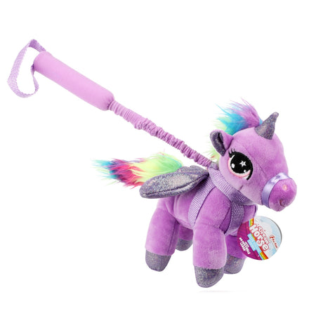 Jucărie de plus unicorn cu baghetă și ham, 19×30×21 cm, TOI-TOYS 37152Z