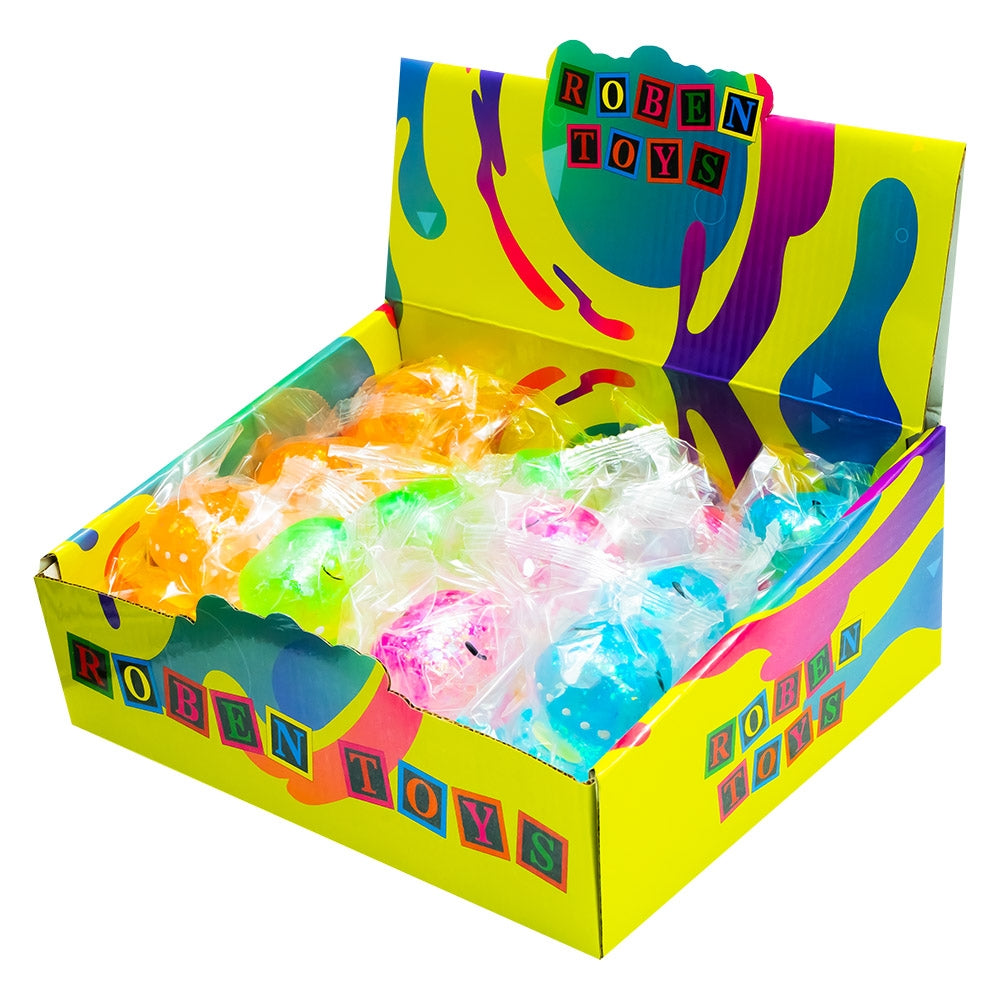 Jucarie Squeezy, Dinozaur Jelly Glitter - ROBENTOYS