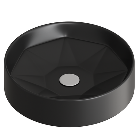 Lavoar baie pe blat Emerald, 42 x 42 x 11 cm, ceramică, negru mat Celesta 277750