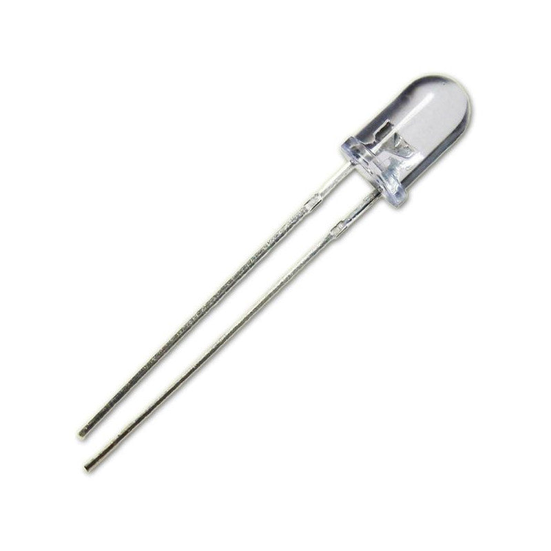 Led 12v 5mm Alb Lentila Transparenta