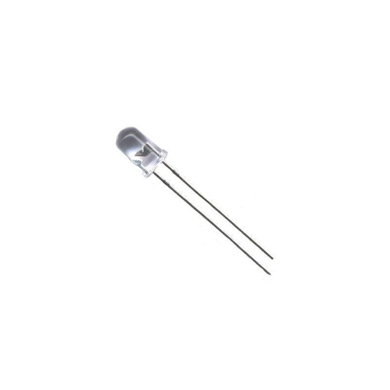 Led 12v 5mm Rosu Lentila Transparenta