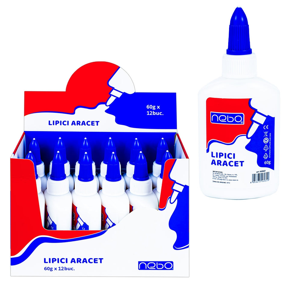 Lipici aracet 60 g pentru birou, școală, craft - NEBO 16960