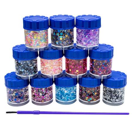 Lipici cu glitter, 15g, 12 buc/set - NEBO