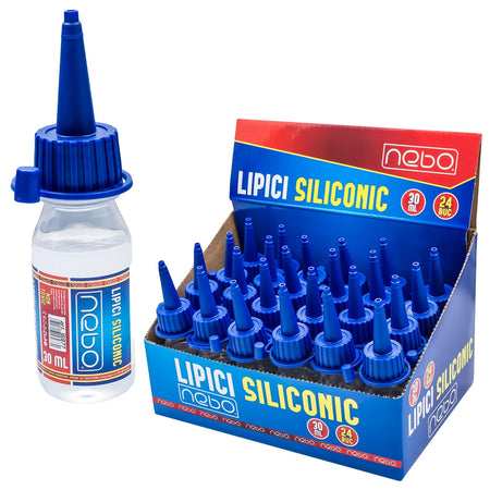 Lipici siliconic, 30 ml, 24 buc/set - NEBO