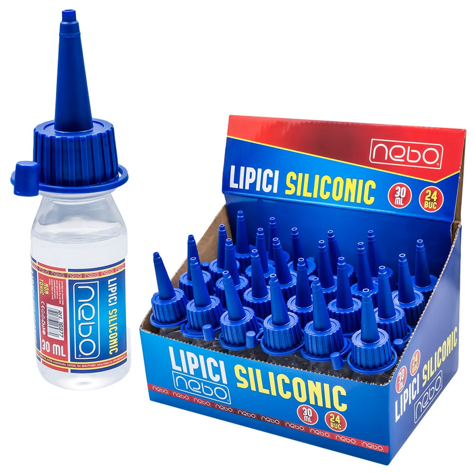 Lipici siliconic, 30 ml, 24 buc/set - NEBO
