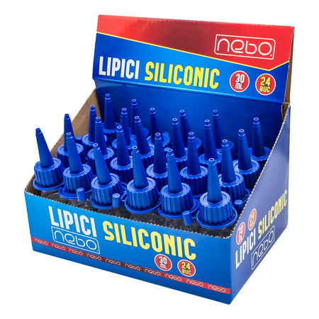 Lipici siliconic, 30 ml, 24 buc/set - NEBO