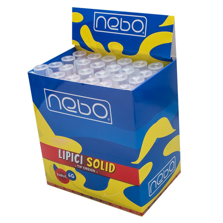 Lipici solid tip creion 6g, pentru crafting și școală, NEBO 16964