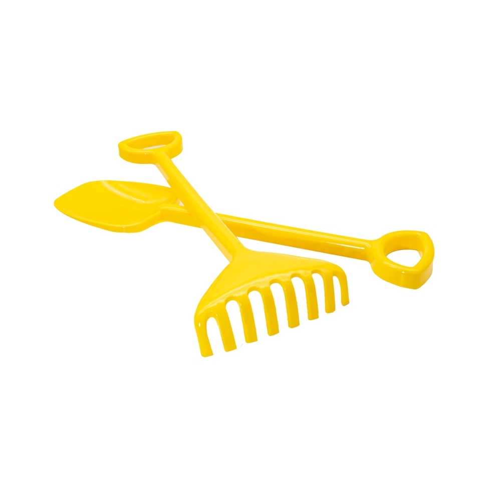 Set unelte jucărie pentru nisip, lopată și greblă, 2 bucăți, copii, ROBENTOYS
