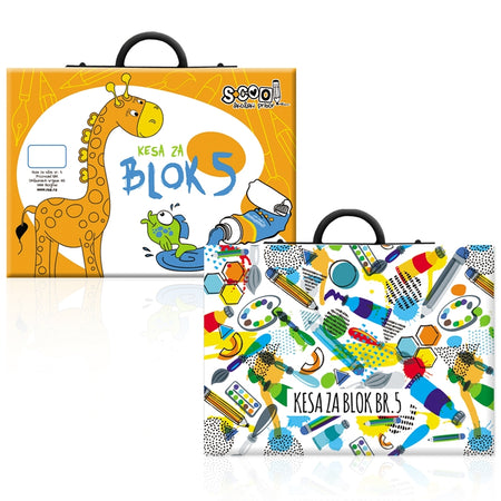 Mapă pentru bloc de desen A3 45 × 35 cm din plastic cu mâner S-COOL / OFFISHOP SC110