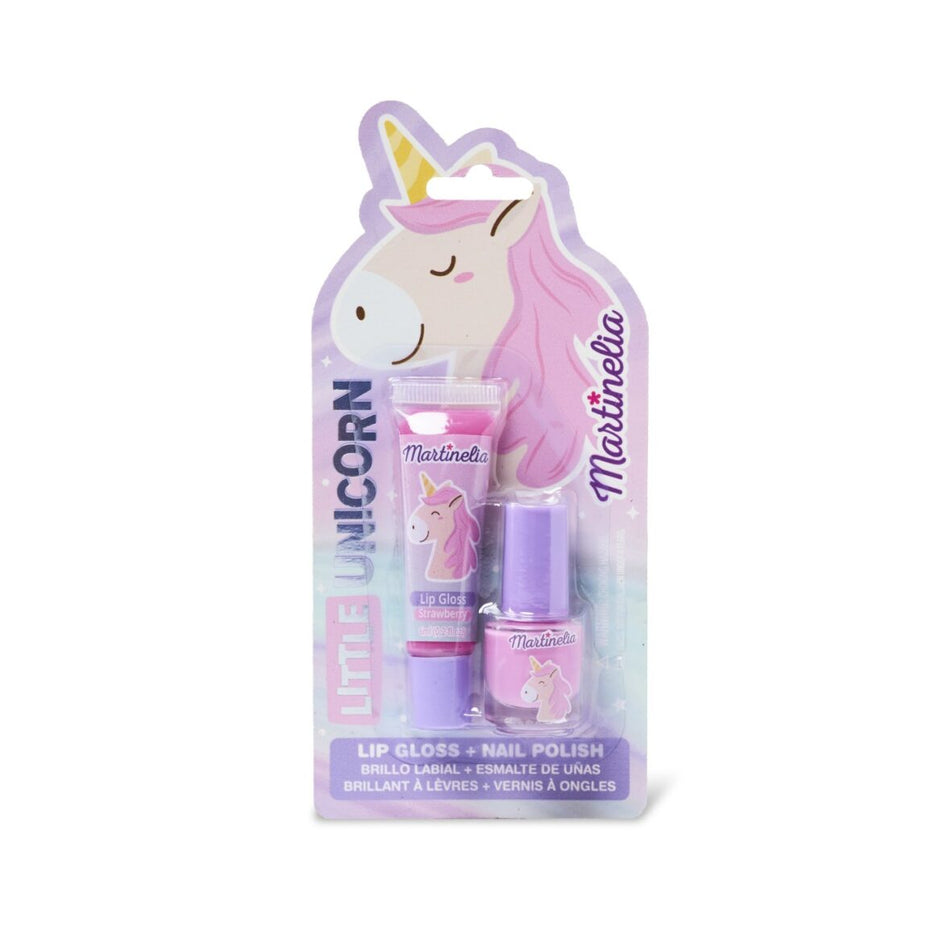 Set Balsam De Buze Si Lac De Unghii  Little Unicorn Martinelia