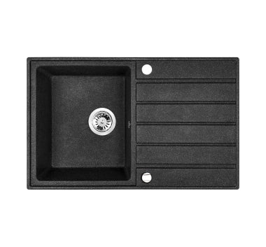 Chiuveta Granit  1 Cuva+ Picurator 760x440x160mm Cu Baterie, Negru