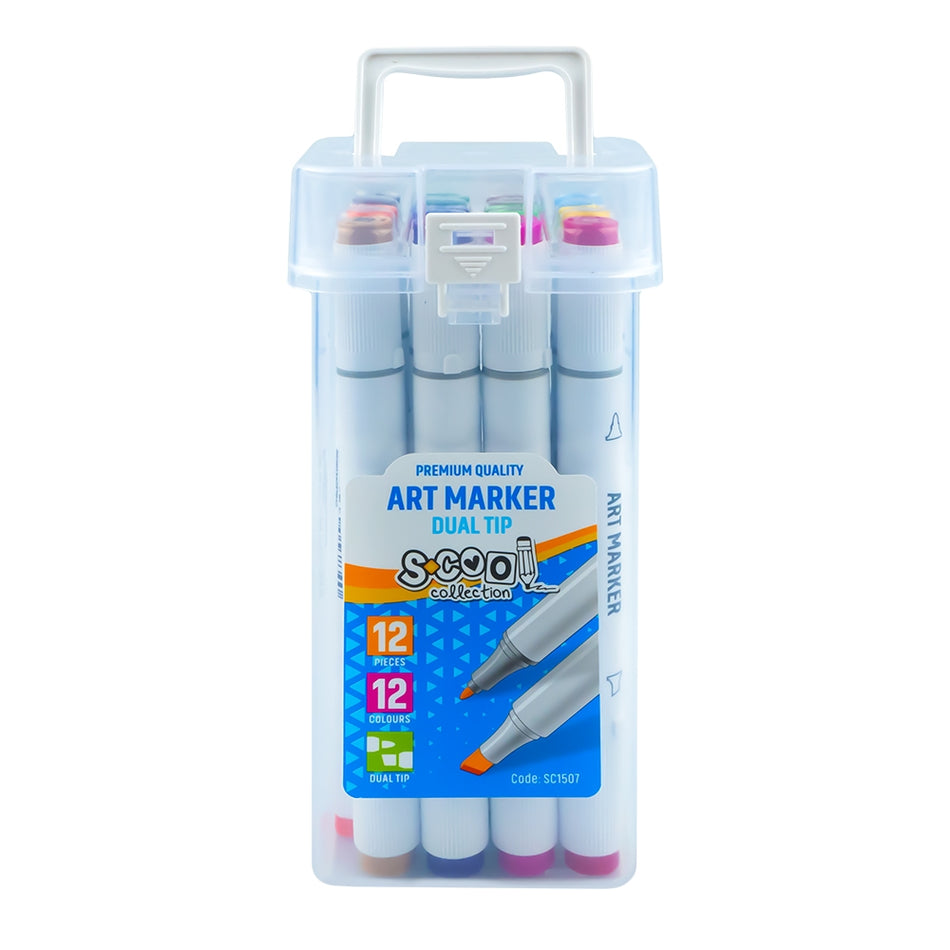 Markere Cu 2 Capete, 6mm-3mm, 12 Cul/set