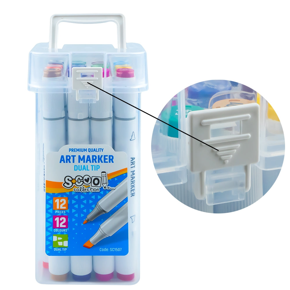 Markere Cu 2 Capete, 6mm-3mm, 12 Cul/set