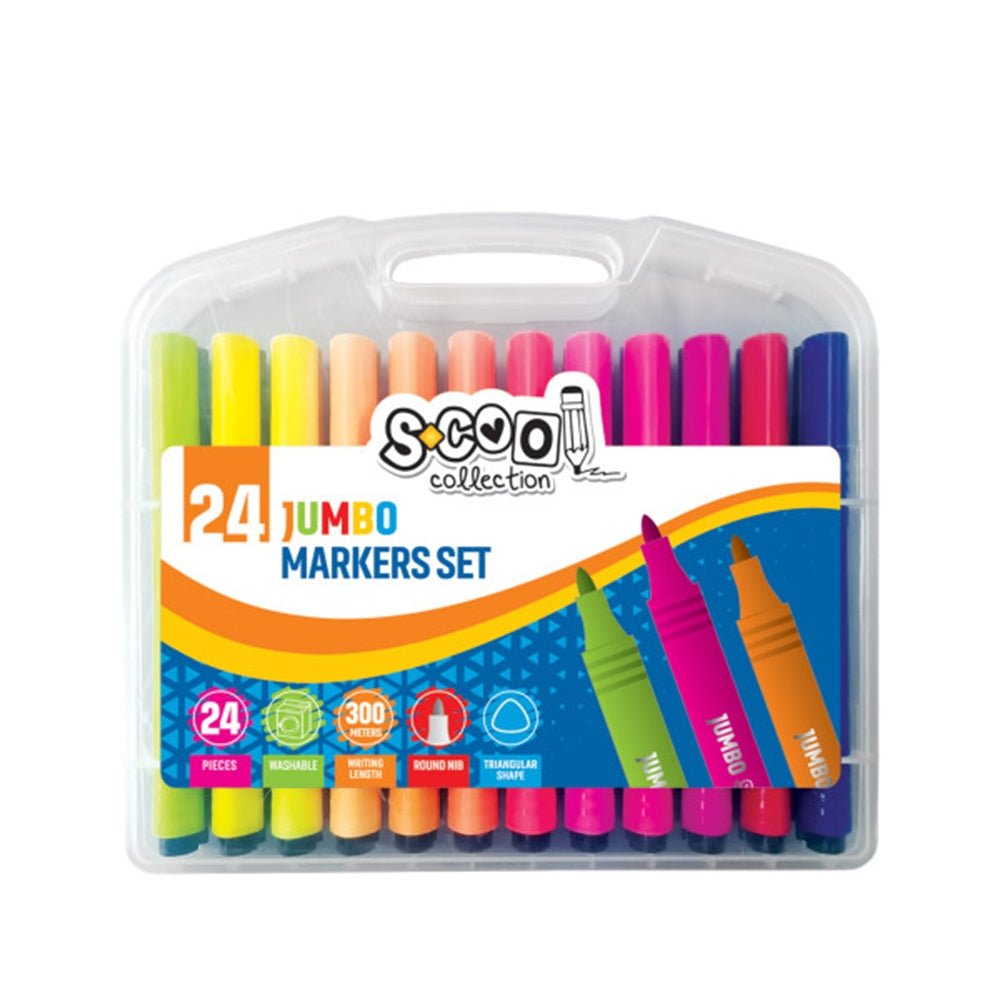 Markere JUMBO, 24 buc/set - S-COOL