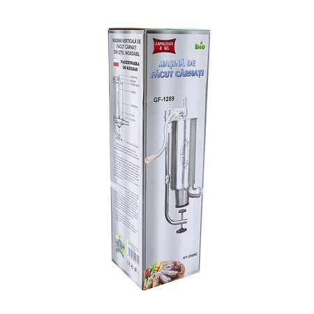 Mașină de cârnați verticală, 4 kg, aluminiu inoxidabil, Micul Fermier GF-1289