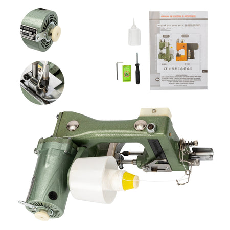 Mașină de cusut saci 130W, portabilă, industrială Micul Fermier GF-0015
