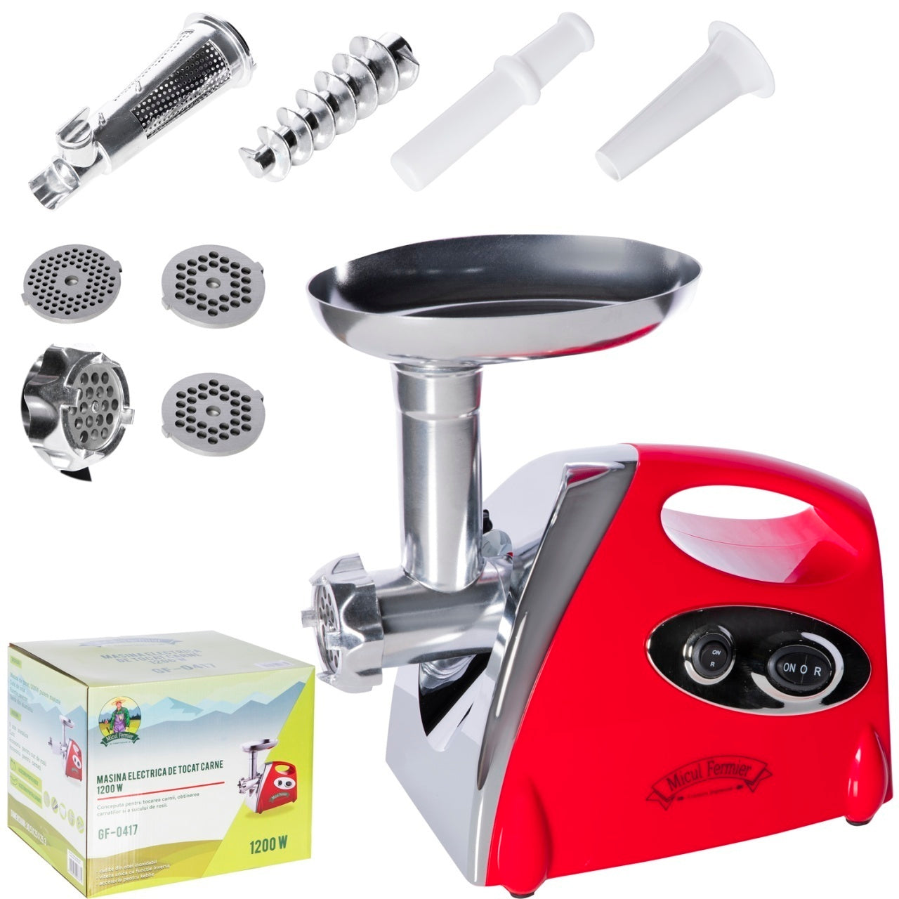 Mașină electrică tocat carne roșie 1400W model GF-0417-S001-G02