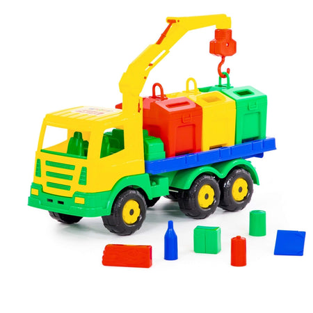 Masina Salubrizare + Containere Supertruck, 42x16x25cm, Wader