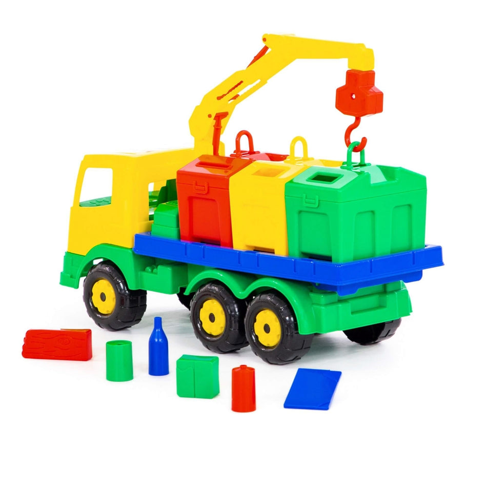 Masina Salubrizare + Containere Supertruck, 42x16x25cm, Wader