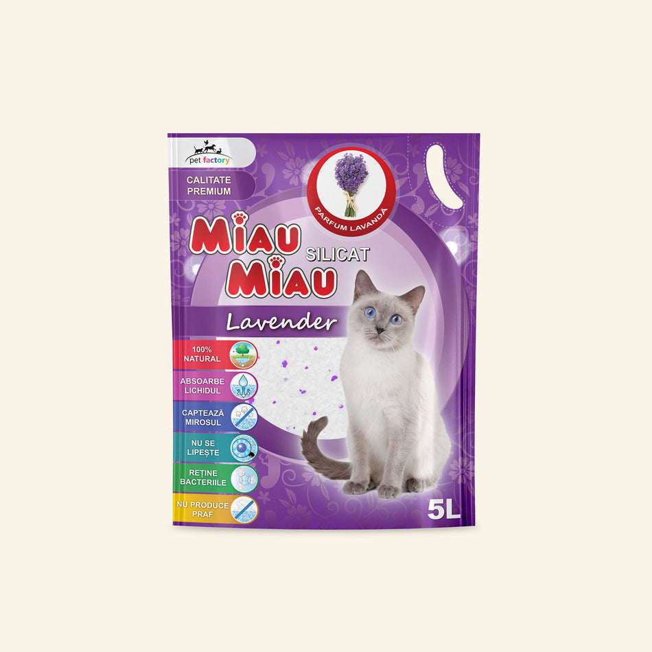 Asternut Silicatic Miau Miau Lavanda 5l