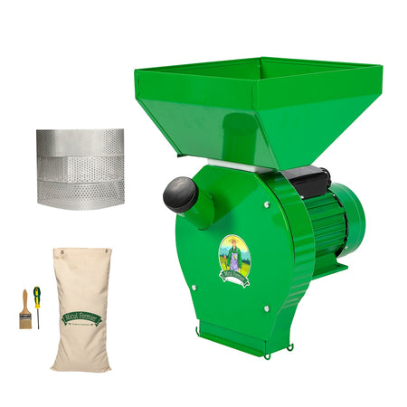 Moara de cereale 3.9 kW, 270 kg/h, cu suport și sac Micul Fermier GF-0063-S001-G03