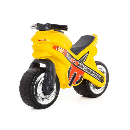 Motocicleta Fara Pedale, Mx-on, Galbena, 70x30x49,3 Cm, Polesie