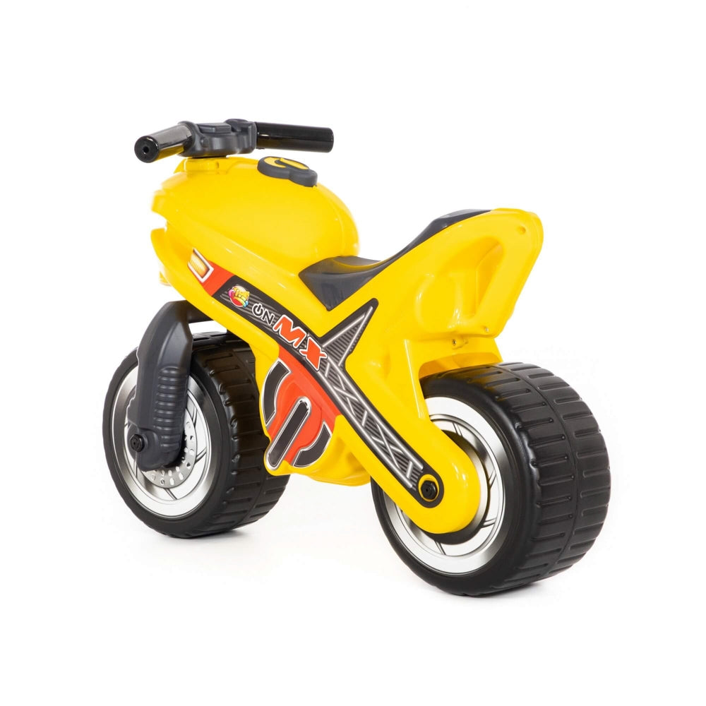 Motocicleta Fara Pedale, Mx-on, Galbena, 70x30x49,3 Cm, Polesie