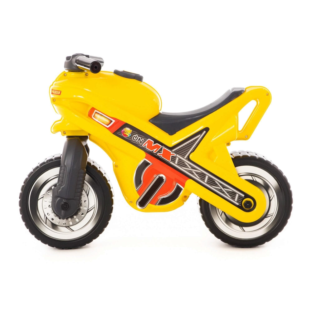 Motocicleta Fara Pedale, Mx-on, Galbena, 70x30x49,3 Cm, Polesie