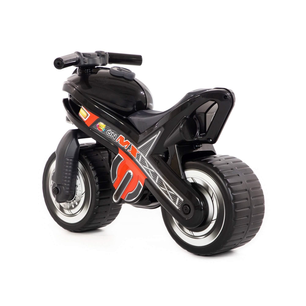 Motocicleta Fara Pedale, Mx-on, Neagra, 70x30x49,3 Cm, Polesie
