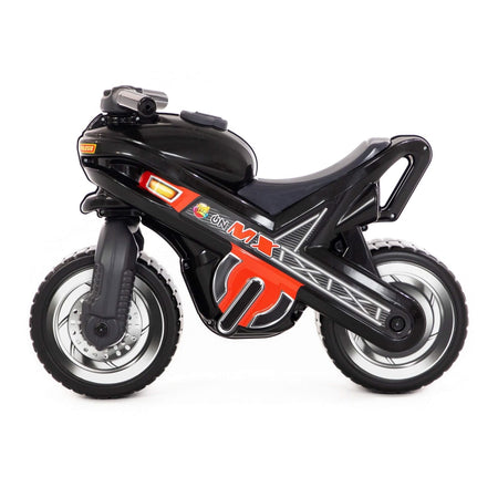 Motocicleta Fara Pedale, Mx-on, Neagra, 70x30x49,3 Cm, Polesie
