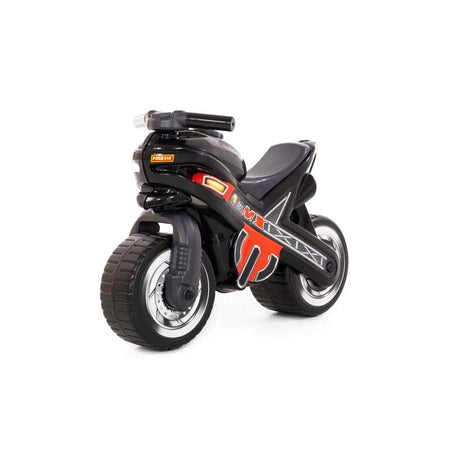 Motocicleta Fara Pedale, Mx-on, Neagra, 70x30x49,3 Cm, Polesie