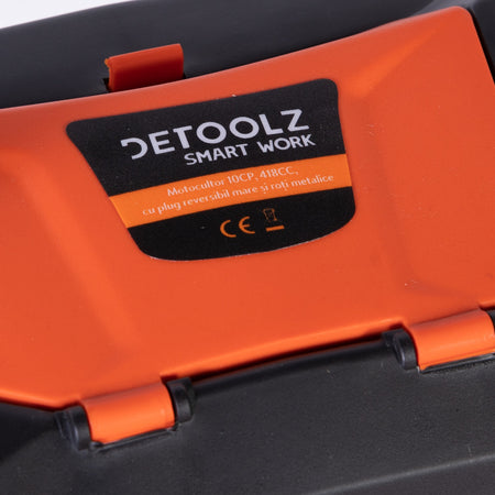 Motocultor 10CP, 418CC, plug reversibil mare, roți metal, Detoolz DZ-M127