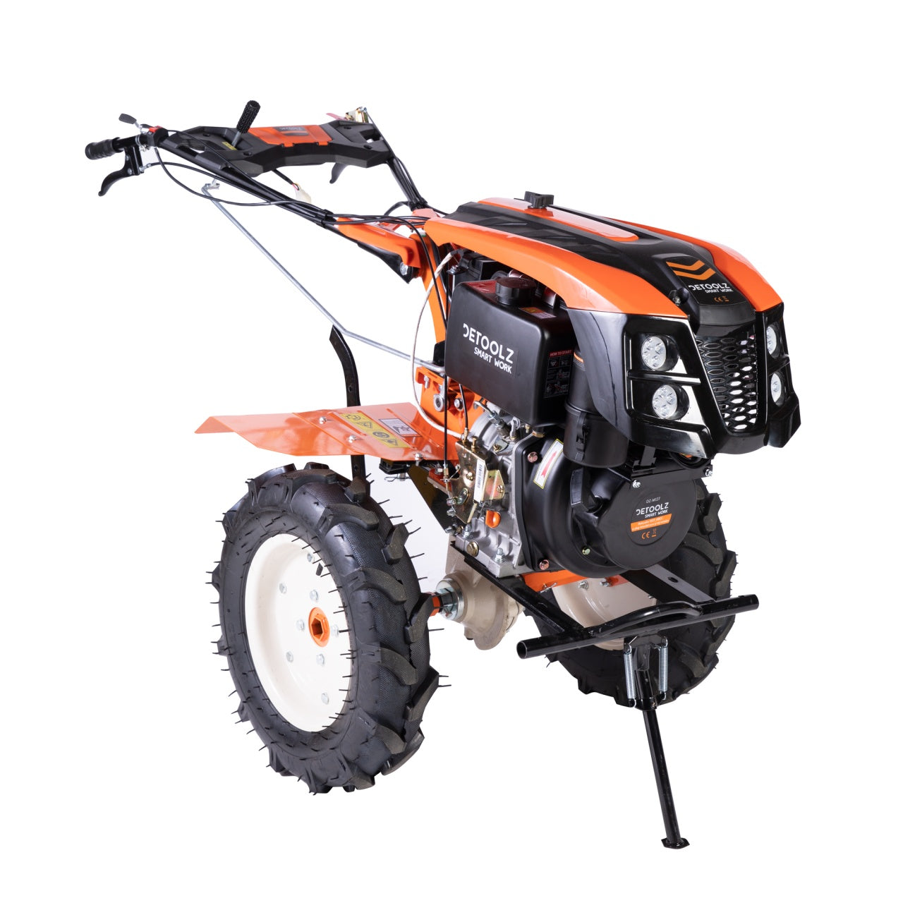 Motocultor 10CP, 418CC, plug reversibil mare, roți metal, Detoolz DZ-M127
