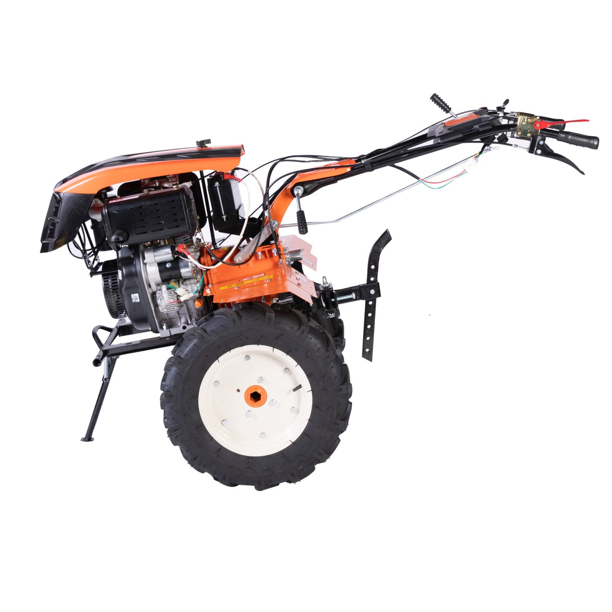 Motocultor 10CP, 418CC, plug reversibil mare, roți metal, Detoolz DZ-M127