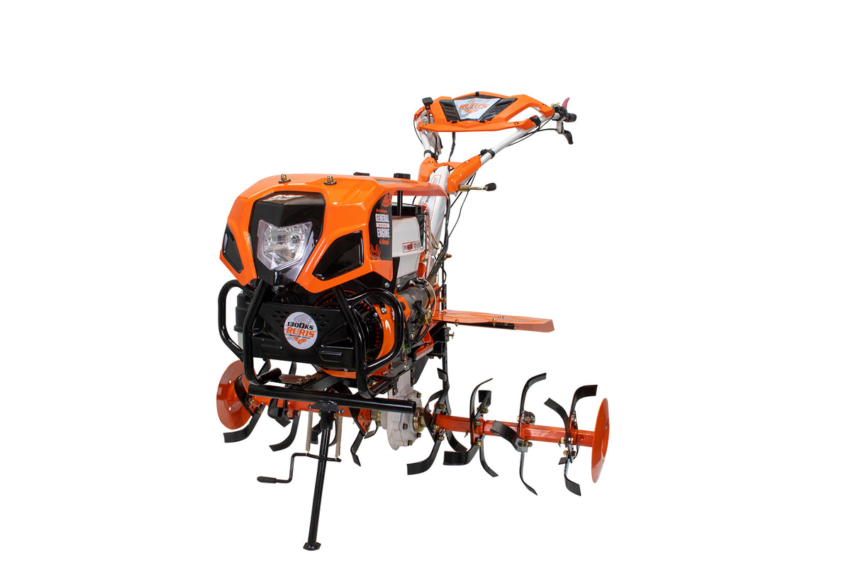 Motocultor RURIS 1300KS + roti cauciuc 5.00-12+plug reversibil rev2+roti metalice 500+set contragreutati 20kg -12