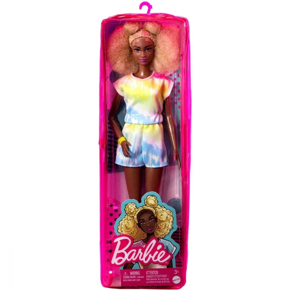 Papusa Barbie Fashionista Cu Par Afro Blond