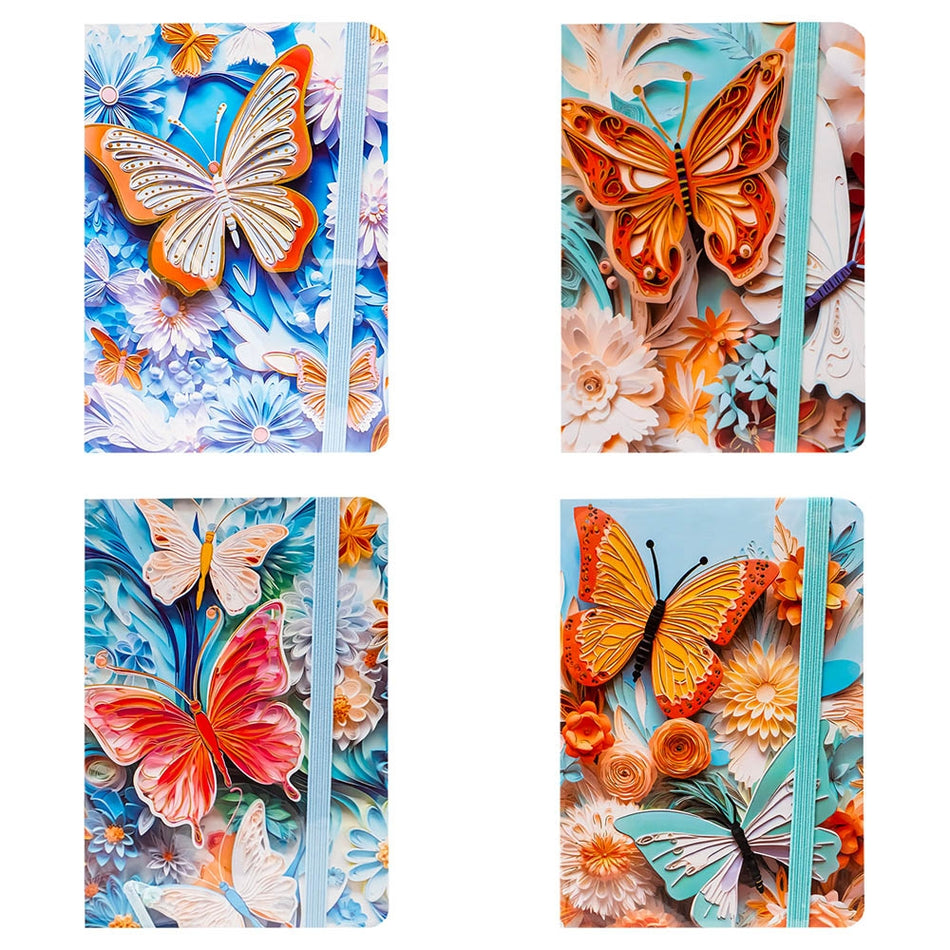 Notes A7 cu elastic, 80 file, Butterfly