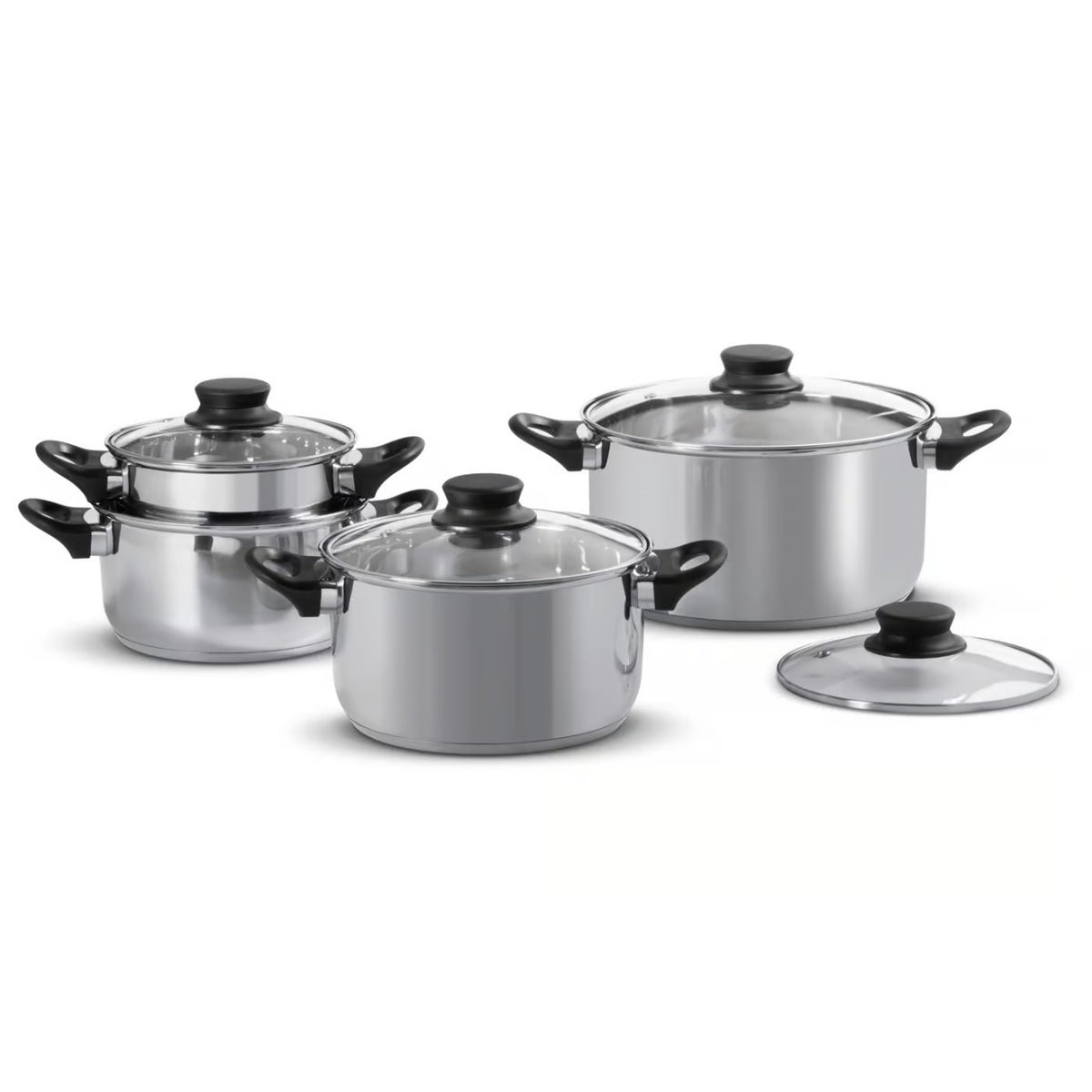Oală inox cu capac Lima Domotti pentru toate tipurile de aragaz