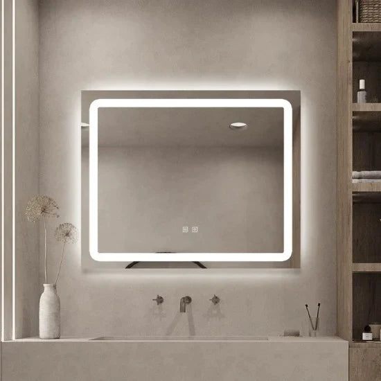 Oglinda Cu Led , Pentru Baie 80x65 Cm, Sistem Dezaburire