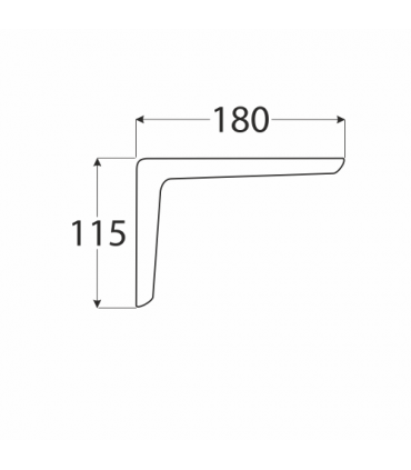Consola Acoperita In Plastic, Wspp 180, 180x115x35 Maro