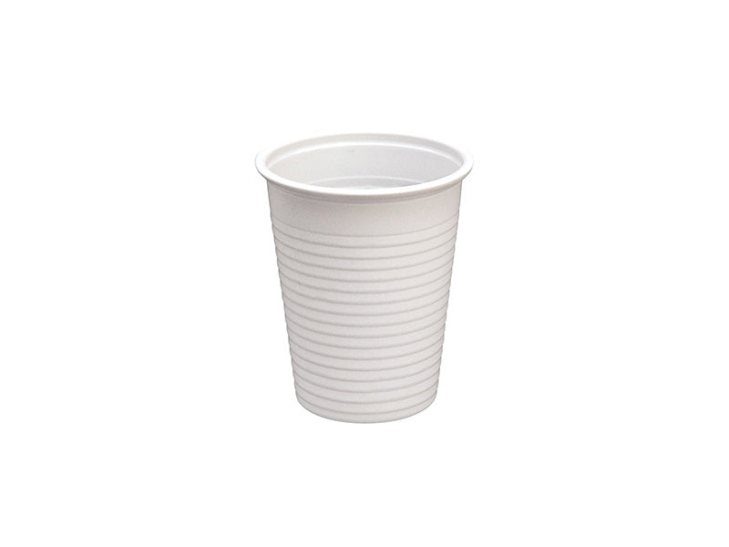 Pahare Albe Plastic 200ml 100/pac