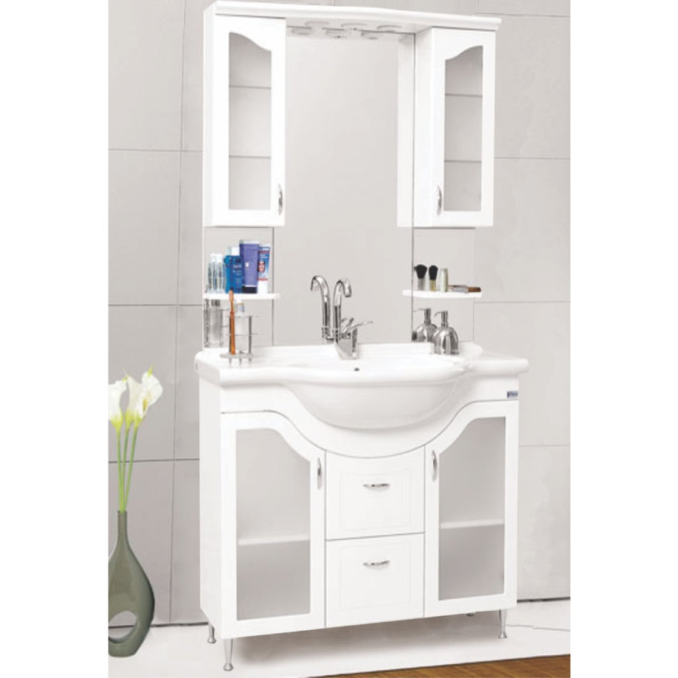Set Mobilier Baie Palmiye 85cm Alb (343x770x840)