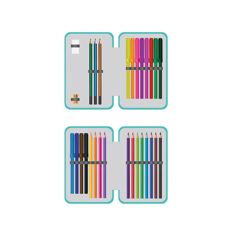 Penar Echipat 2 Fermoare, 29 Piese, Unicorn - S-cool Sc2446